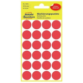 OKROGLE MARKIRNE NALEPKE 18mm RDEČE ZWECKFORM 3004 96 kos