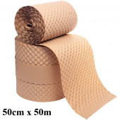 MEHURČAST ZAŠČITNI OVOJNI PAPIR KRAFT 70g 50cm x 50m RJAV
