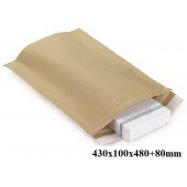 EKOLOŠKE PAPIRNE TRANSPORTNE VREČKE 120g XL 430x100x480+80mm NATUR