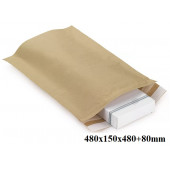 EKOLOŠKE PAPIRNE TRANSPORTNE VREČKE 120g XXL 480x150x480+80mm NATUR