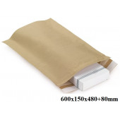 EKOLOŠKE PAPIRNE TRANSPORTNE VREČKE 120g XXXL 600x150x480+80mm NATUR