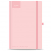 NOTES BLOK Z ELASTIKO A5 ČRTNI STREET NOTES PASTEL PINK