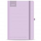 NOTES BLOK Z ELASTIKO A5 ČRTNI STREET NOTES PASTEL VIOLET