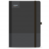 NOTES BLOK Z ELASTIKO A6 ČRTNI STREET NOTES CASUAL BLACK
