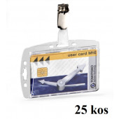OVITKI ZA MAGNETNE KARTICE S PRIPONKO 54x85mm DURABLE 8005 25/1