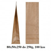 PAPIRNATE VREČKE ZA ČAJE IN ZELIŠČA 250g 80x50x250 NATUR 1/100