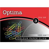 SPONKE ZA PAPIR OPTIMA 28mm ŠT.3 BARVNE 100/1