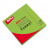 SAMOLEPILNI LISTKI APLI 75x75 NEON BARVE 1/100 ZELENA