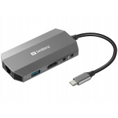 USB HUB RAZDELILEC SANDBERG USB-C 6in1 Travel Dock 136-33