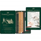 SET GRAFITNIH SVINČNIKOV FABER CASTELL PIT MONOCHROME SET 12 DELNI