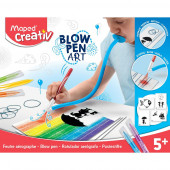 KREATIVNI SET BARVANJE S FLOMASTRI MAPED CREATIVE BLOW PEN ART