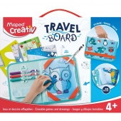 KREATIVNI SET KOVČEK S TABLO ZA RISANJE MAPED CREATIVE TRAVEL BOARD