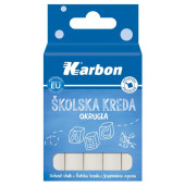 ŠOLSKA OKROGLA KREDA BREZPRAŠNA KARBON BELA 10/1