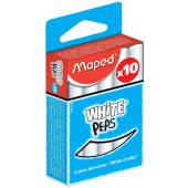 BELA ŠOLSKA OKROGLA KREDA BREZPRAŠNA MAPED WHITE PEPS 10/1