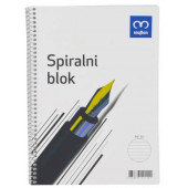 ŠPIRALNI BLOK  A5 ČRTNI 50 LISTNI 740140