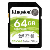 SPOMINSKA KARTICA SDXC KINGSTON 64GB CANVAS SELECT Plus 100MB/s, C10 UHS-I U1 V