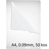 L MAPA ZA DOKUMENTE A4 0,09mm KLIPKO GLADKA PP 50/1