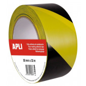 TALNI OZNAČEVALNI TRAK 50mmx33m RUMEN-ČRN APLI 18588