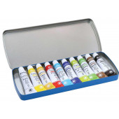 TEMPERA BARVICE  KARBON 10x12ml KOVINA