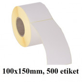 TERMO ETIKETE NORMAL V ROLI 100x150mm 25mm/127mm 500/1