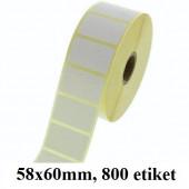 TERMO ETIKETE EKO V ROLI 58x60mm 40mm/104mm 800/1