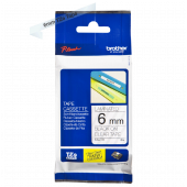 TRAK ZA NALEPKE BROTHER P-TOUCH LAMINIRAN PROZOREN-ČRN 6mm TZe-111