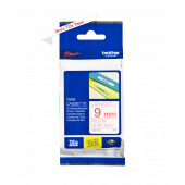 TRAK ZA NALEPKE BROTHER P-TOUCH LAMINIRAN BEL-RDEČ 9mm TZe-222
