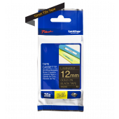 TRAK ZA NALEPKE BROTHER P-TOUCH LAMINIRAN ČRN-ZLAT 12mm TZe-334
