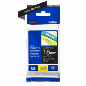 TRAK ZA NALEPKE BROTHER P-TOUCH LAMINIRAN ČRN-BEL 18mm TZe-345