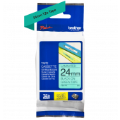 TRAK ZA NALEPKE BROTHER P-TOUCH LAMINIRAN ZELEN-ČRN 24mm TZe-751