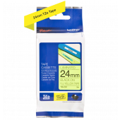 TRAK ZA NALEPKE BROTHER P-TOUCH LAMINIRAN NEON RUMEN-ČRN 24mm TZe-C51