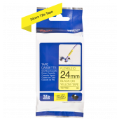 TRAK ZA NALEPKE BROTHER P-TOUCH LAMINIRAN FLEXIBLE RUMEN-ČRN 24mm TZe-FX651