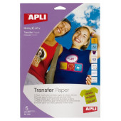 TRANSFERNI PAPIR ZA BARVNE MAJICE 5 listov APLI 10247