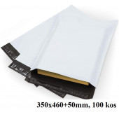 TRANSPORTNE KURIRSKE VREČKE 350x460+50mm 55um BELA KF05 100 kos