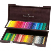 UMETNIŠKE BARVICE FABER CASTELL POLYCHROMOS 1/120 V LESENEM KOVČKU