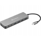 USB HUB RAZDELILEC 13v1 SANDBERG USB-C 13in1 TRAVEL DOCK 136-45