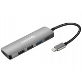 USB HUB RAZDELILEC 5v1 SANDBERG USB-C DOCK HDMI+3xUSB+PD 100W 136-32