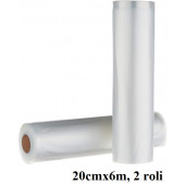 VAKUMSKA FOLIJA V ROLI ZA VAKUMIRANJE ŽIVIL 20cmx6m GOF-9 2 roli