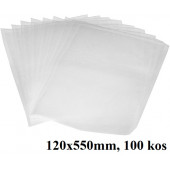 VAKUMSKE VREČKE ZA VAKUMIRANJE ŽIVIL 120x550mm GOF-1 100 kos