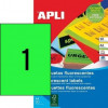ETIKETE 210x29 A4 APLI 02881 FLUORESCENTNO ZELENE 20/1