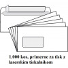 KUVERTA AMERIKANKA 110x230 LEVO OKNO TRAK BELA 90g ZA LASERSKI TISKALNIK 1000/1