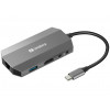 USB HUB RAZDELILEC 6v1 SANDBERG USB-C 6in1 Travel Dock 136-33