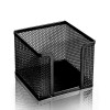 STOJALO ZA LISTKE 9,5x9,5x7,5cm KOVINSKO MREŽASTO OPTIMA ČRNO