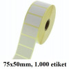 ETIKETE TERMO NORMAL V ROLI 75x50mm 40mm/105mm 1000/1