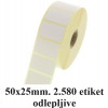 ETIKETE TERMO EKO V ROLI ODLEPLJIVE 50x25mm 25mm/125mm 2580/1