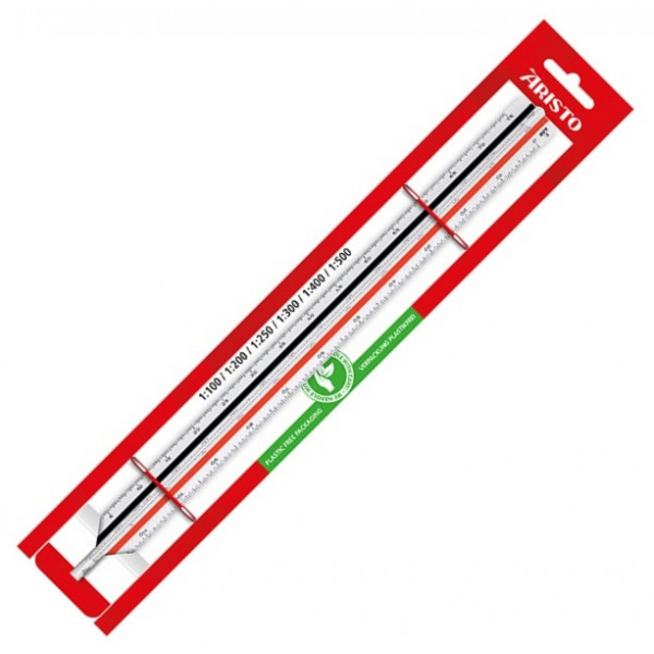 TRIROBI RAZMERNIK 30cm M=1:100 :200 :250 :300 :400 :500 ARISTO ...
