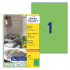 ETIKETE 210x297 AVERY ZWECKFORM 3472 ZELENE 100/1