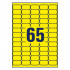ETIKETE ODLEPLJIVE 38,1x21,2mm AVERY ZWECKFORM L7651Y-25 NEON RUMENE
