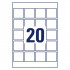 ETIKETE 45x45mm AVERY ZWECKFORM L7121-25
