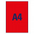 ETIKETE ODLEPLJIVE 210x297mm AVERY ZWECKFORM L6005-25 NEON RDEČE